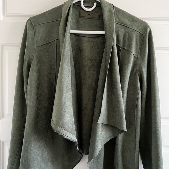 Blank NYC Tops Blank Nyc Green Suede Jacket Poshmark